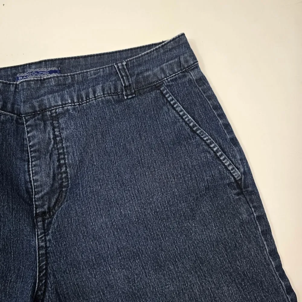 Badolino Dark Blue Denim Shorts Stretch Size 8